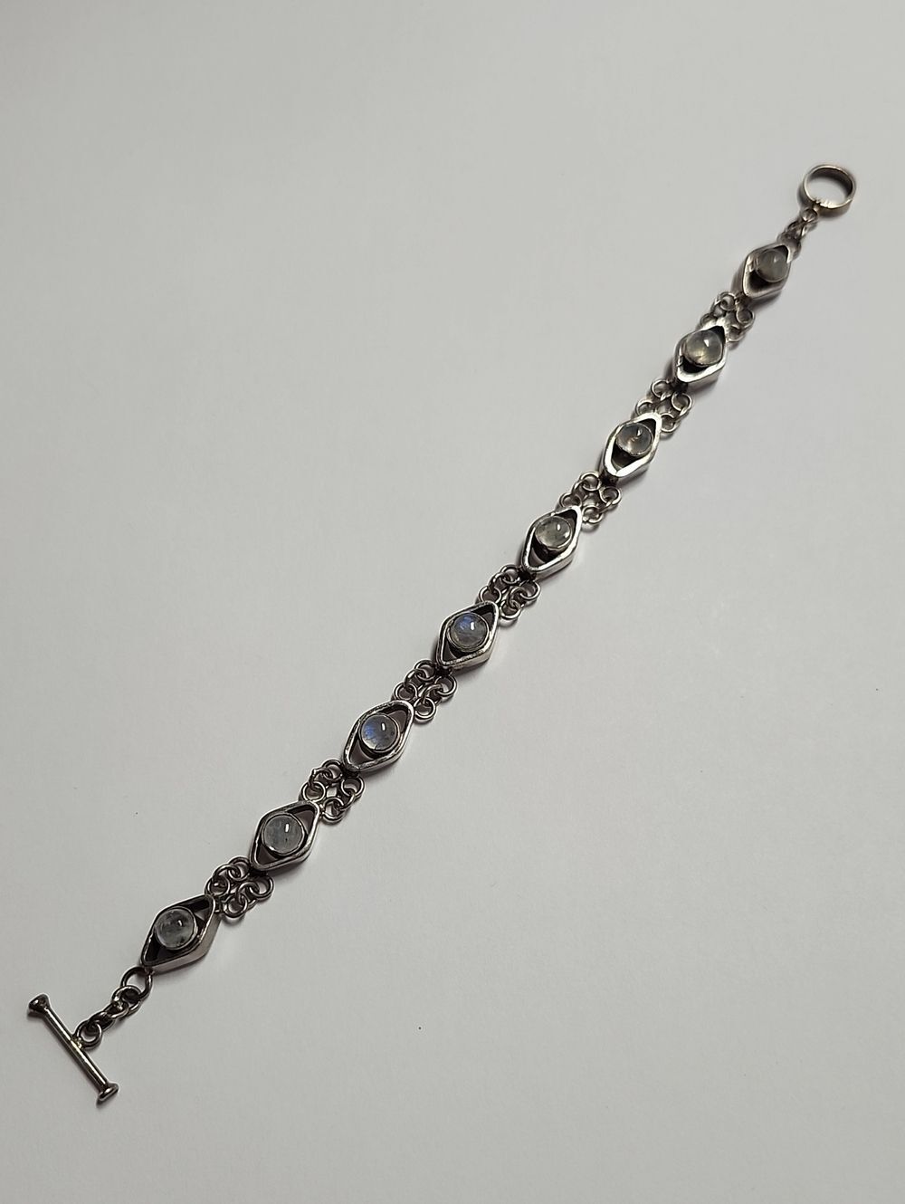 Sterling Silver Moonstone Bracelet 6.5"